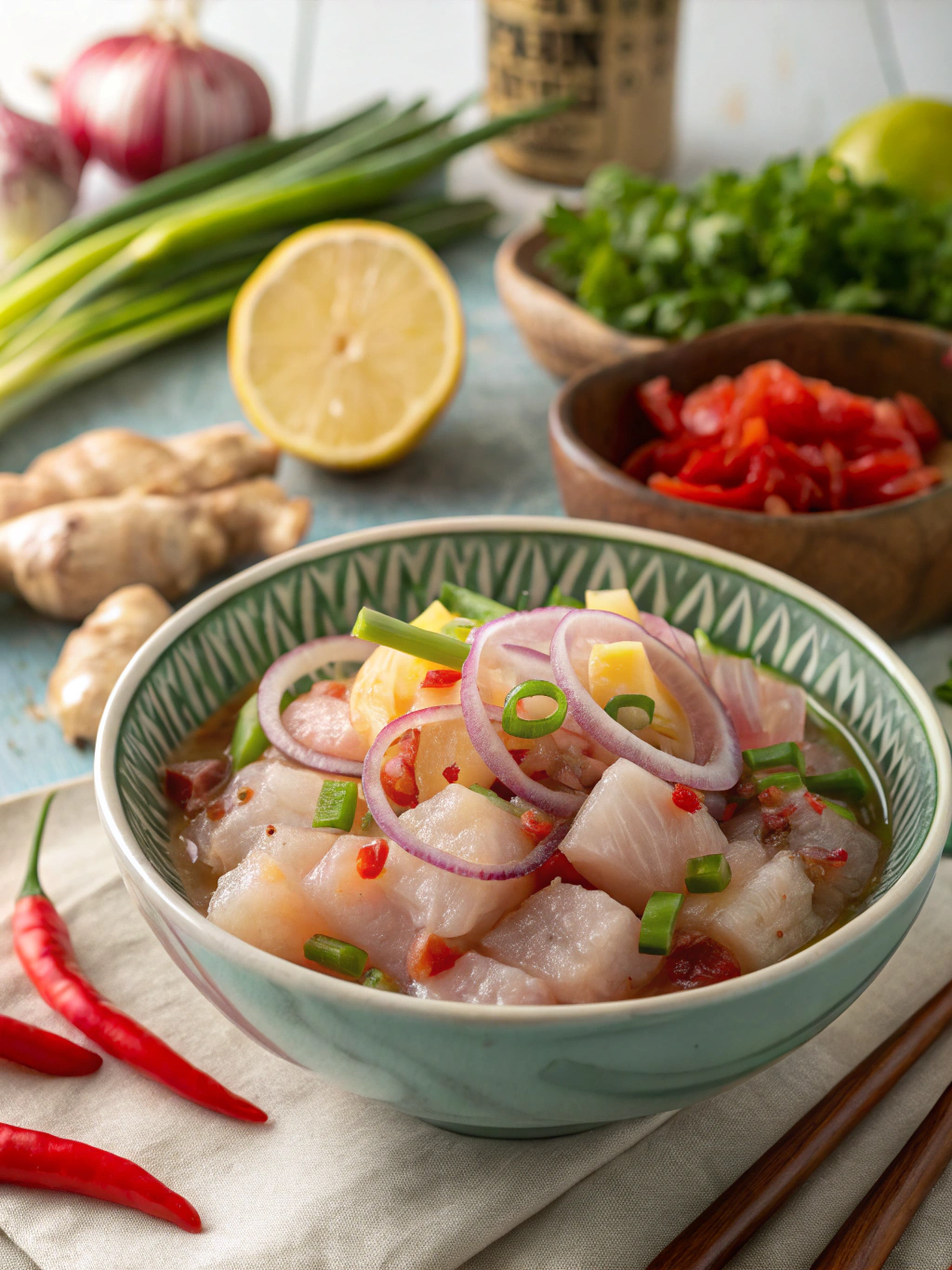 Fresh kinilaw seafood salad