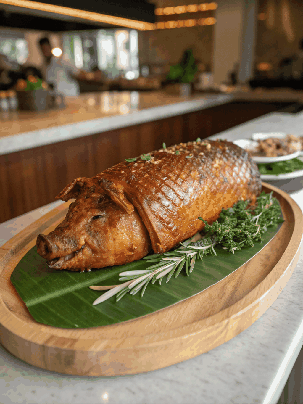 Crispy roasted lechon from Cebu